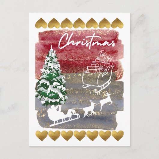 Vintage Christmas  Briefkaart (Voorkant)