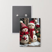 Vintage Christmas - Button  (Voorkant / Achterkant)