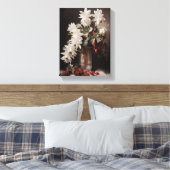 Vintage Christmas Cactus Stretched Canvas Muurkuns Afdruk (Insitu (Slaapkamer))
