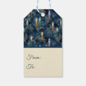 Vintage Christmas Candlelight Glow Cadeaulabel (Achterkant)