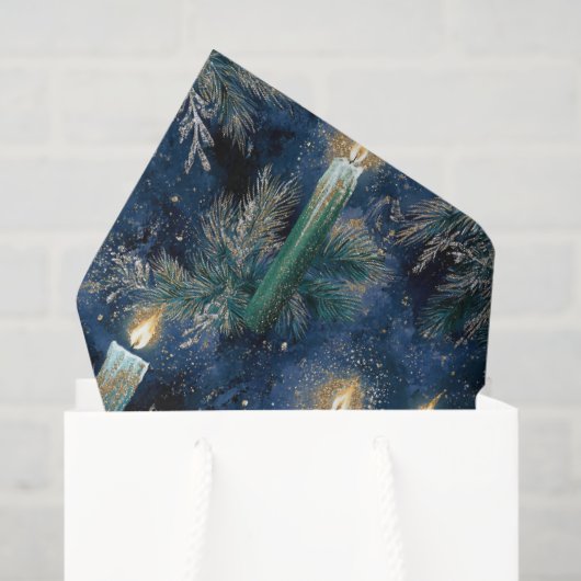 Vintage Christmas Candlelight Glow Tissuepapier (Cadeauzakje)