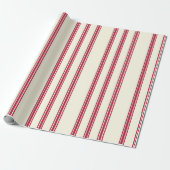 Vintage Christmas Candy Cane Wrapping Paper Cadeaupapier (Uitgerold)