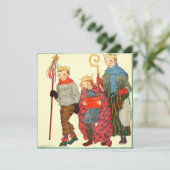 Vintage Christmas Card | Christmas 3 kings Feestdagenkaart (Staand voorkant)