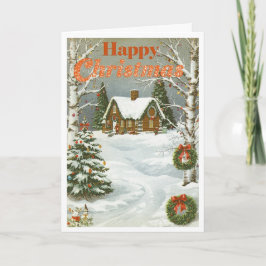 Vintage christmas card kaart