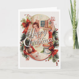 Vintage christmas card kaart