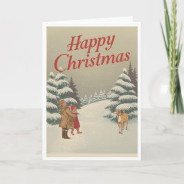 Vintage christmas card kaart