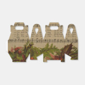 Vintage Christmas Carol Music Sheet Bedankdoosjes (Uitgevouwen)