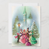 Vintage Christmas Carolers informatie partij toevo Kaart (Voorkant)
