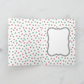 Vintage Christmas Cat Holiday Kaart (Binnen)