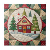 Vintage Christmas Ceramic Tile Tegeltje (Voorkant)