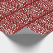VINTAGE CHRISTMAS CHALKBOARD PERSONALIZED WRAPPING CADEAUPAPIER (Hoek)