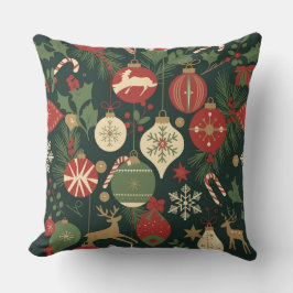 Vintage Christmas Cheer Pattern Kussen