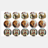 Vintage Christmas Circus Gift Labels (Vel)