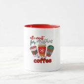Vintage Christmas Coffee Lover Holiday Mok (Midden)