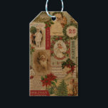 VINTAGE CHRISTMAS COLLAGE CADEAULABEL<br><div class="desc">Moderne kerstcollage van Vintage bestond uit ouderwetse vakantiebriefkaarten.</div>