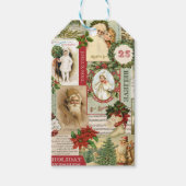 VINTAGE CHRISTMAS COLLAGE CADEAULABEL (Voorkant)