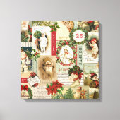 VINTAGE CHRISTMAS COLLAGE CANVAS AFDRUK (Voorkant)