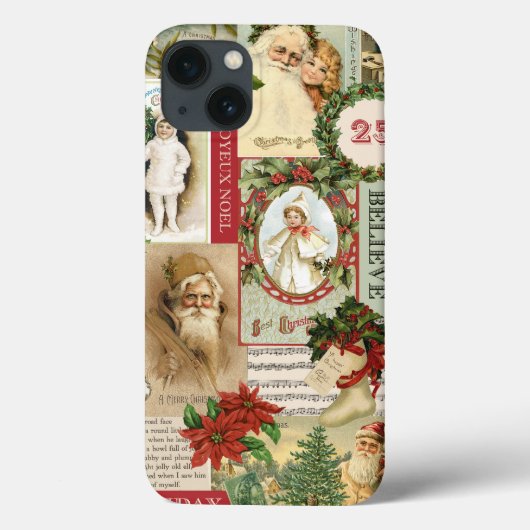 VINTAGE CHRISTMAS COLLAGE Case-Mate iPhone CASE (Achterkant)