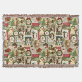 VINTAGE CHRISTMAS COLLAGE DEKEN (Voorkant)