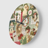 VINTAGE CHRISTMAS COLLAGE GROTE KLOK (Hoek)