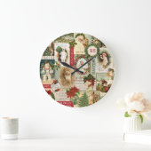 VINTAGE CHRISTMAS COLLAGE GROTE KLOK (Huis)