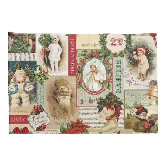 VINTAGE CHRISTMAS COLLAGE KUSSENSLOOP (Achterkant-Rechts)
