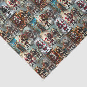 Vintage Christmas Collage | Retro Holiday Tissuepapier (Detail)