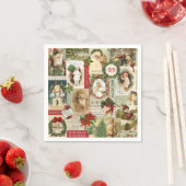 VINTAGE CHRISTMAS COLLAGE SERVETTEN (Insitu)