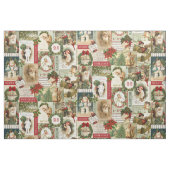 VINTAGE CHRISTMAS COLLAGE STOF (Fat Quarter)