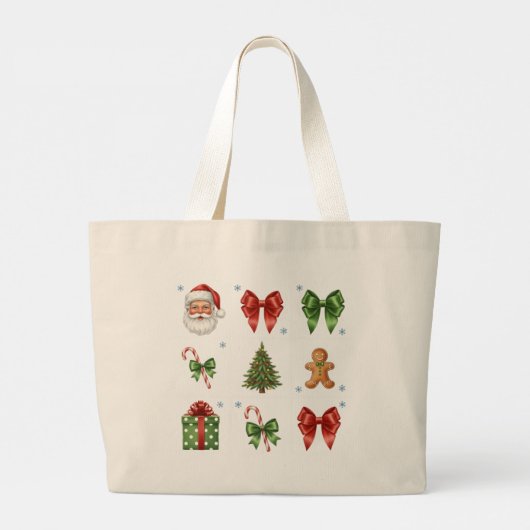 Vintage Christmas Collage Tote Bag (Achterkant)