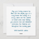 Vintage Christmas Cottage Postzegel Feestdagenkaart (Achterkant)