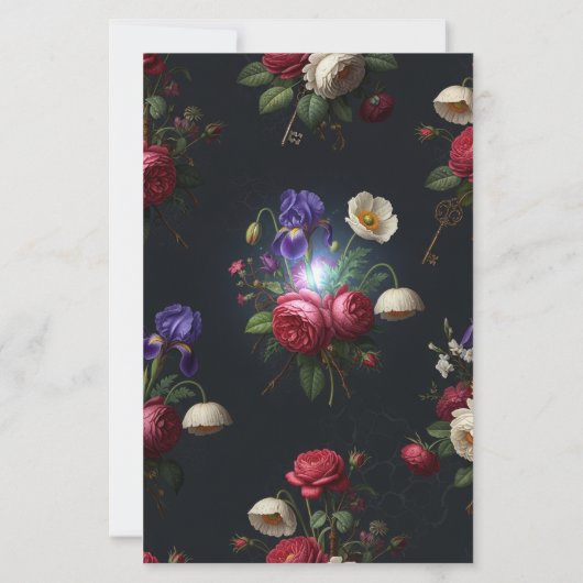 Vintage Christmas Deer Decoupage Art (Achterkant)