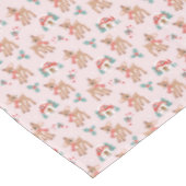 Vintage Christmas Deer en Mushroom huizen patroon Tafelkleed (Gekanteld)