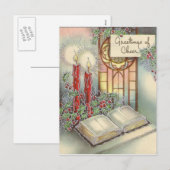 Vintage Christmas Design Briefkaart (Voorkant / Achterkant)