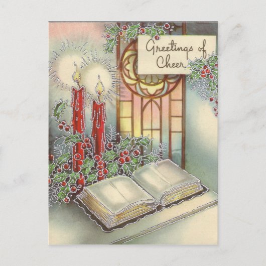 Vintage Christmas Design Briefkaart (Voorkant)