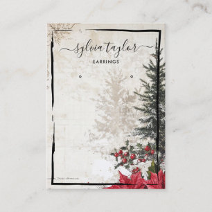 Vintage Christmas Earring lijst Display Toevoegen  Visitekaartje