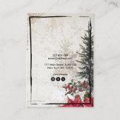 Vintage Christmas Earring lijst Display Toevoegen  Visitekaartje (Achterkant)
