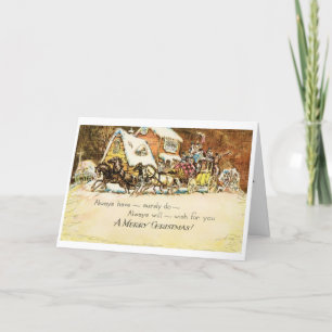 Vintage Christmas - Een wens voor jou, Feestdagen Kaart