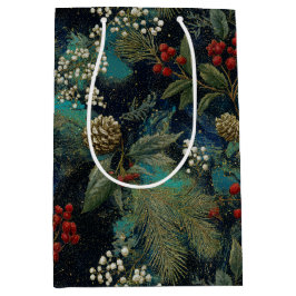 Vintage Christmas Elegant Sparkle II Medium Cadeauzakje