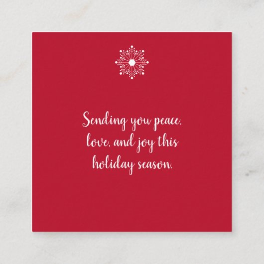 Vintage Christmas - Enclose Card Informatiekaartje (Achterkant)