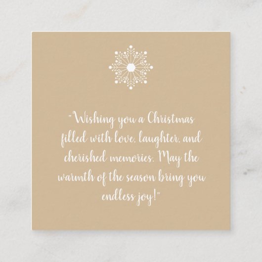 Vintage Christmas - Enclosure Card Informatiekaartje (Achterkant)