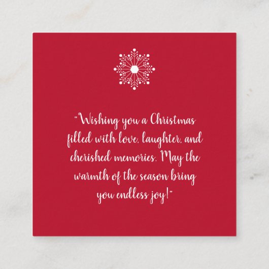 Vintage Christmas - Enclosure Kaart (Achterkant)