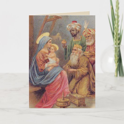 Vintage Christmas Epiphany Three Kings Feestdagen Kaart (Voorkant)
