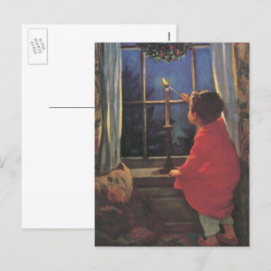 Vintage Christmas Eve by Jessie Willcox Smith Feestdagenkaart