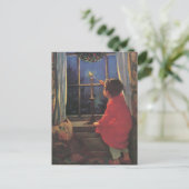 Vintage Christmas Eve by Jessie Willcox Smith Feestdagenkaart (Staand voorkant)