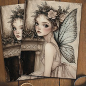 Vintage Christmas Fairy Ballerina Decoupage Tissuepapier