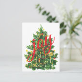 Vintage Christmas Feestdagenkaart (Staand voorkant)