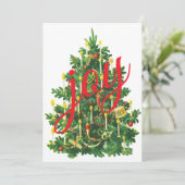 Vintage Christmas Feestdagenkaart (Staand voorkant)