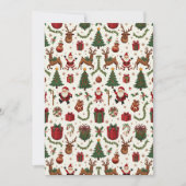 Vintage Christmas Flat Invitation Kaart (Voorkant)