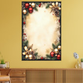 Vintage Christmas Frame Canvas Afdruk (Insitu (Woonkamer))